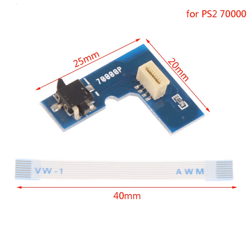 Power on OFF Reset Switch Board with Ribbon For PS2 70000 - THE TECH STATION UK